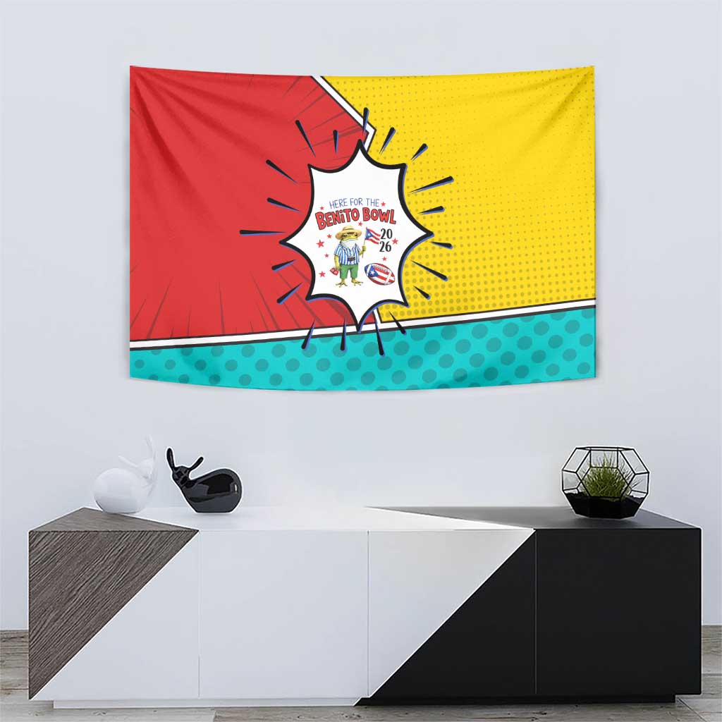 Benito Bowl Puerto Rican Frog Tapestry Playful Pop‑Culture Game Day