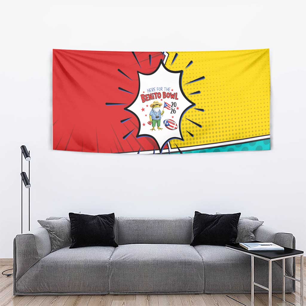Benito Bowl Puerto Rican Frog Tapestry Playful Pop‑Culture Game Day