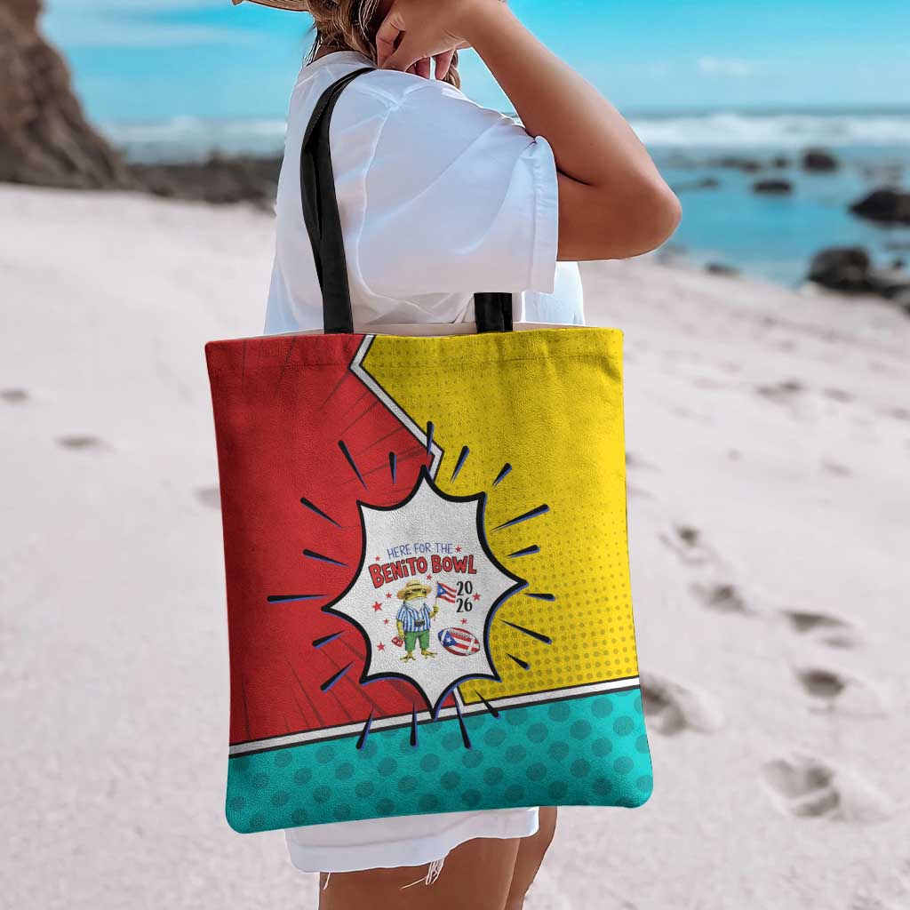 Benito Bowl Puerto Rican Frog Tote Bag Playful Pop‑Culture Game Day