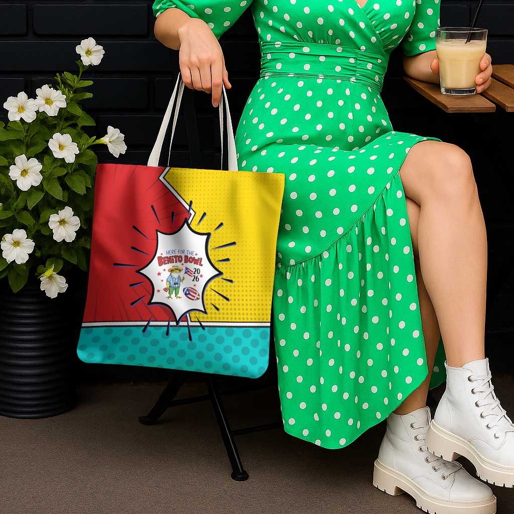 Benito Bowl Puerto Rican Frog Tote Bag Playful Pop‑Culture Game Day