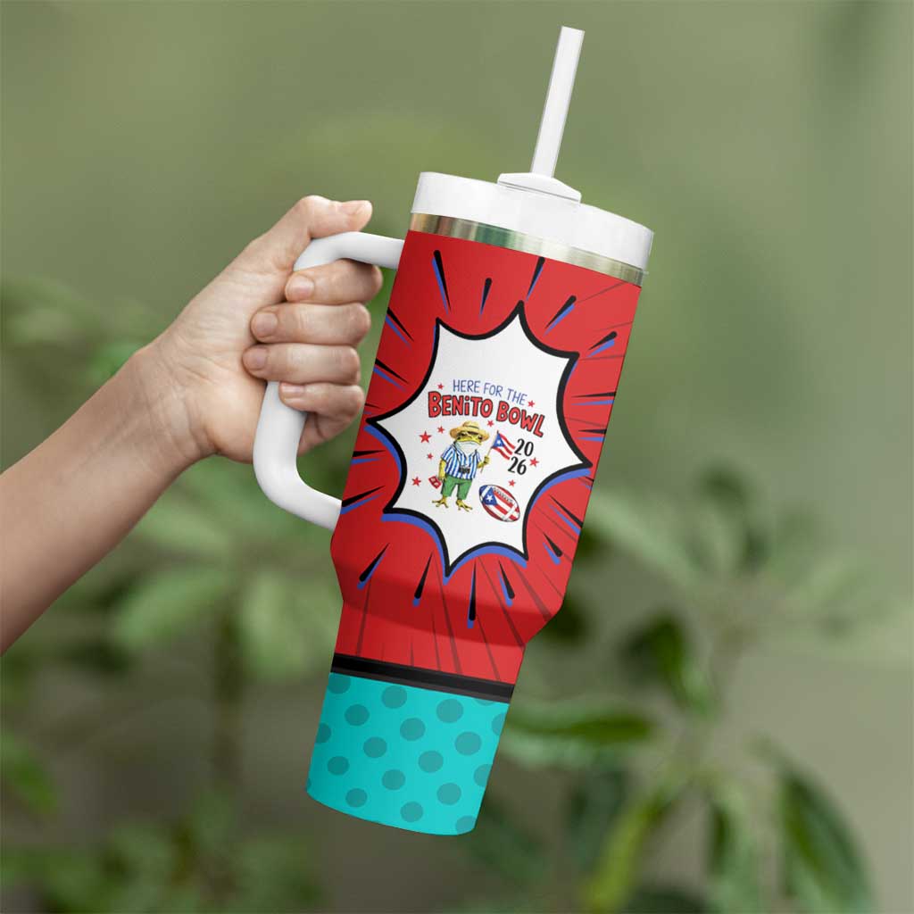 Benito Bowl Puerto Rican Frog Tumbler With Handle Playful Pop‑Culture Game Day
