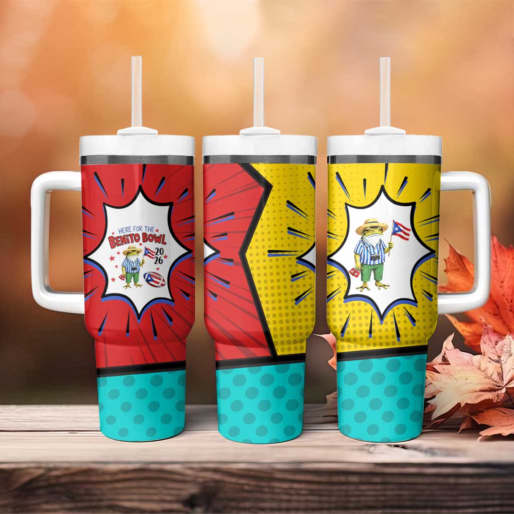 Benito Bowl Puerto Rican Frog Tumbler With Handle Playful Pop‑Culture Game Day