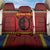 Eswatini Flag Back Car Seat Cover with Traditional Shield Spear and Cultural Pattern Design - Wonder Print Shop