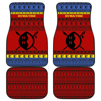 Eswatini Flag Car Mats with Traditional Shield Spear and Cultural Pattern Design - Wonder Print Shop