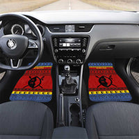 Eswatini Flag Car Mats with Traditional Shield Spear and Cultural Pattern Design - Wonder Print Shop