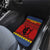Eswatini Flag Car Mats with Traditional Shield Spear and Cultural Pattern Design - Wonder Print Shop
