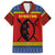 Eswatini Flag Family Matching Summer Maxi Dress and Hawaiian Shirt with Traditional Shield Spear and Cultural Pattern Design - Wonder Print Shop