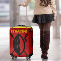 Eswatini Flag Luggage Cover with Traditional Shield Spear and Cultural Pattern Design - Wonder Print Shop