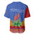 Eswatini Aloe Vera Baseball Jersey with Flag Print and Cultural Motif From Thorn to Flame