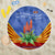 Eswatini Aloe Vera Beach Blanket with Flag Print and Cultural Motif From Thorn to Flame