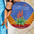 Eswatini Aloe Vera Beach Blanket with Flag Print and Cultural Motif From Thorn to Flame