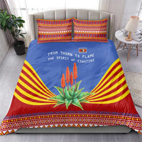 Eswatini Aloe Vera Bedding Set with Flag Print and Cultural Motif From Thorn to Flame
