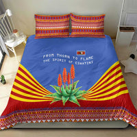 Eswatini Aloe Vera Bedding Set with Flag Print and Cultural Motif From Thorn to Flame