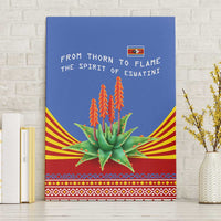 Eswatini Aloe Vera Canvas Wall Art with Flag Print and Cultural Motif From Thorn to Flame