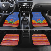 Eswatini Aloe Vera Car Mats with Flag Print and Cultural Motif From Thorn to Flame