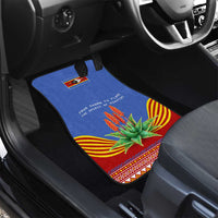 Eswatini Aloe Vera Car Mats with Flag Print and Cultural Motif From Thorn to Flame