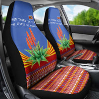 Eswatini Aloe Vera Car Seat Cover with Flag Print and Cultural Motif From Thorn to Flame
