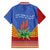Eswatini Aloe Vera Family Matching Off Shoulder Maxi Dress and Hawaiian Shirt with Flag Print and Cultural Motif From Thorn to Flame