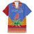 Eswatini Aloe Vera Family Matching Short Sleeve Bodycon Dress and Hawaiian Shirt with Flag Print and Cultural Motif From Thorn to Flame