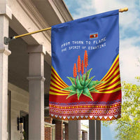 Eswatini Aloe Vera Garden Flag with Flag Print and Cultural Motif From Thorn to Flame