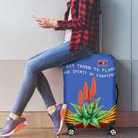 Eswatini Aloe Vera Luggage Cover with Flag Print and Cultural Motif From Thorn to Flame