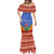 Eswatini Aloe Vera Mermaid Dress with Flag Print and Cultural Motif From Thorn to Flame