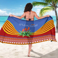 Eswatini Aloe Vera Sarong with Flag Print and Cultural Motif From Thorn to Flame