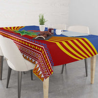 Eswatini Aloe Vera Tablecloth with Flag Print and Cultural Motif From Thorn to Flame