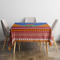 Eswatini Aloe Vera Tablecloth with Flag Print and Cultural Motif From Thorn to Flame