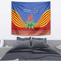 Eswatini Aloe Vera Tapestry with Flag Print and Cultural Motif From Thorn to Flame