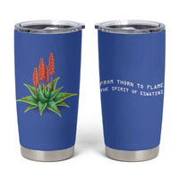 Eswatini Aloe Vera Tumbler Cup with Flag Print and Cultural Motif From Thorn to Flame