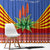Eswatini Aloe Vera Window Curtain with Flag Print and Cultural Motif From Thorn to Flame