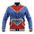 Eswatini Elephant Baseball Jacket with Tribal Print and National Flag Details