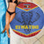 Eswatini Elephant Beach Blanket with Tribal Print and National Flag Details