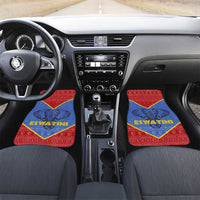 Eswatini Elephant Car Mats with Tribal Print and National Flag Details