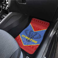 Eswatini Elephant Car Mats with Tribal Print and National Flag Details