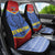 Eswatini Elephant Car Seat Cover with Tribal Print and National Flag Details