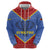 Eswatini Elephant Hoodie with Tribal Print and National Flag Details