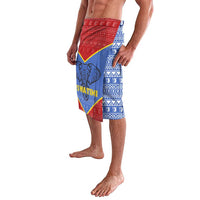 Eswatini Elephant Lavalava with Tribal Print and National Flag Details