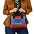 Eswatini Elephant Shoulder Handbag with Tribal Print and National Flag Details