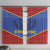 Eswatini Elephant Window Curtain with Tribal Print and National Flag Details