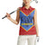 Eswatini Elephant Women Sleeveless Polo Shirt with Tribal Print and National Flag Details