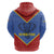 Eswatini Elephant Zip Hoodie with Tribal Print and National Flag Details
