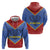Eswatini Elephant Zip Hoodie with Tribal Print and National Flag Details