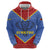 Eswatini Elephant Zip Hoodie with Tribal Print and National Flag Details