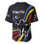 Eswatini Elephant Baseball Jersey with Cosmic Background and Swazi Flag Colors