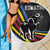 Eswatini Elephant Beach Blanket with Cosmic Background and Swazi Flag Colors