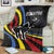 Eswatini Elephant Blanket with Cosmic Background and Swazi Flag Colors