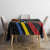 Eswatini Elephant Tablecloth with Cosmic Background and Swazi Flag Colors