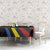 Eswatini Elephant Tablecloth with Cosmic Background and Swazi Flag Colors